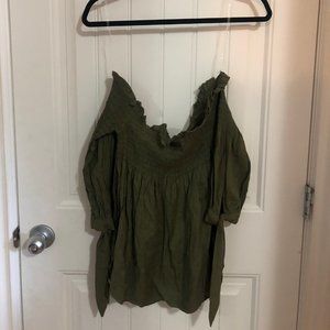 Off Shoulder with Stretchy Ruched detail